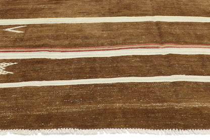 6 x 12 - Brown Vintage Turkish Kilim Rug - 51324