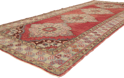 5 x 11 - Red Vintage Turkish Oushak Rug - 51361
