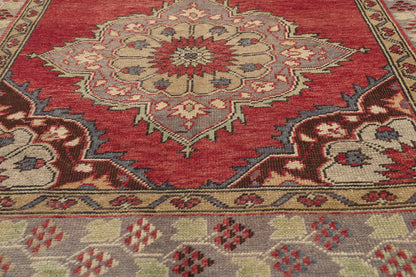 5 x 11 - Red Vintage Turkish Oushak Rug - 51361