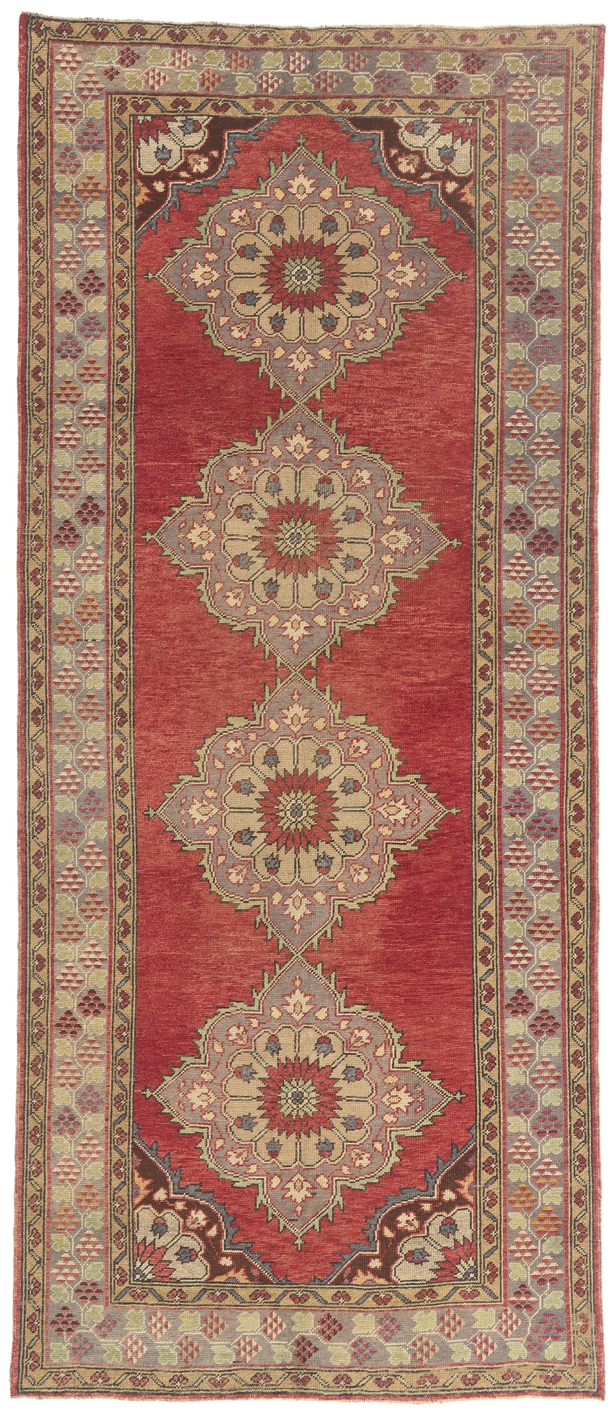 5 x 11 - Red Vintage Turkish Oushak Rug - 51361