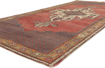 5 x 11 - Red Vintage Turkish Oushak Rug - 51363