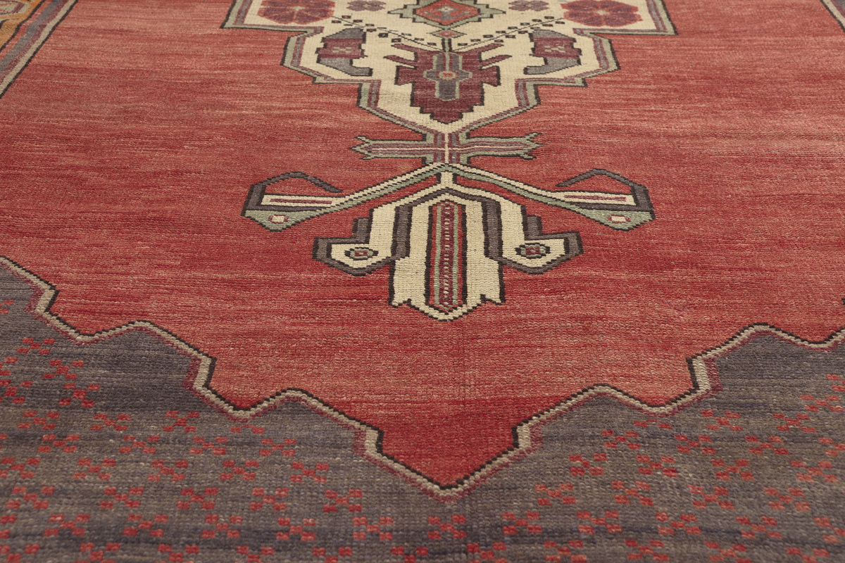 5 x 11 - Red Vintage Turkish Oushak Rug - 51363