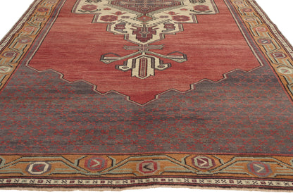 5 x 11 - Red Vintage Turkish Oushak Rug - 51363