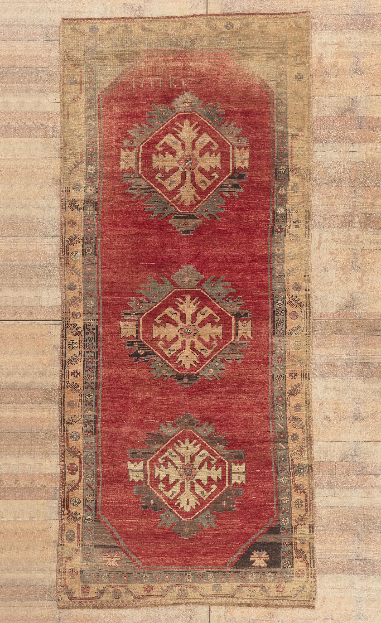 5 x 12 - Red Vintage Turkish Oushak Rug - 51383
