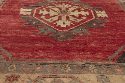 5 x 12 - Red Vintage Turkish Oushak Rug - 51383