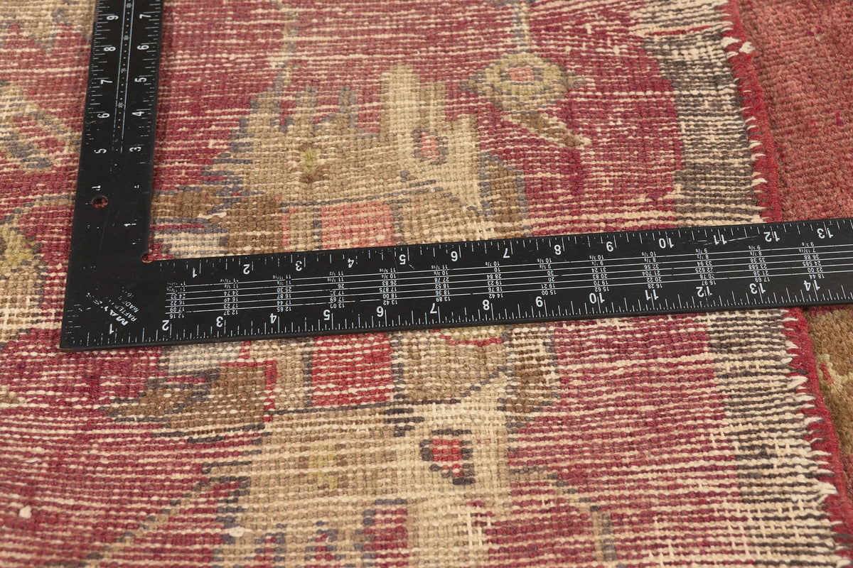 5 x 10 - Red Vintage Turkish Oushak Rug - 51402