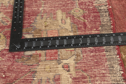 5 x 10 - Red Vintage Turkish Oushak Rug - 51402