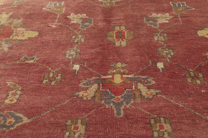 5 x 10 - Red Vintage Turkish Oushak Rug - 51402