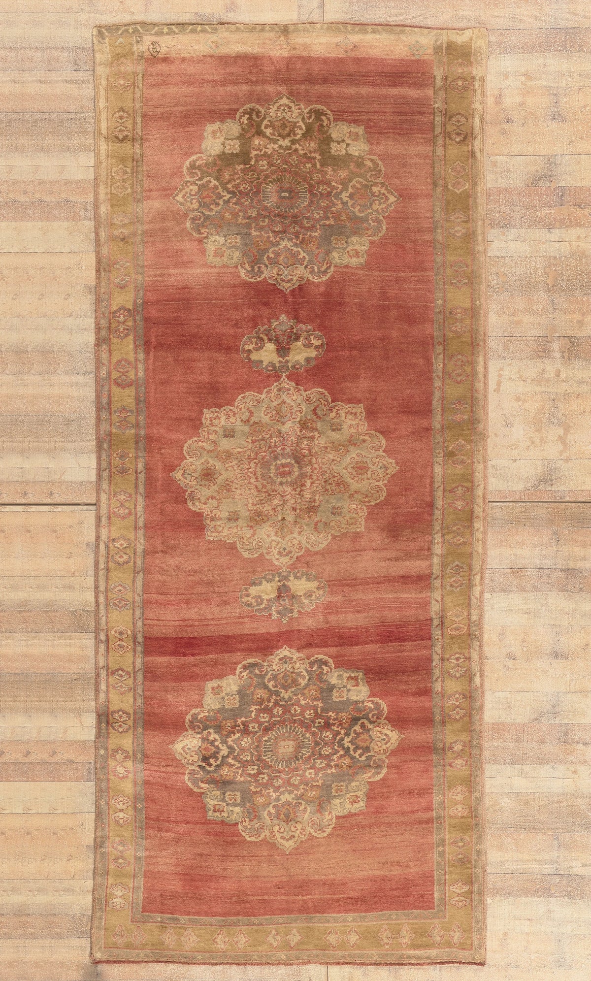 5 x 12 - Rust Vintage Turkish Oushak Rug - 51448