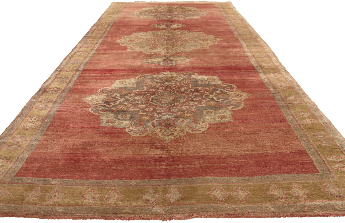 5 x 12 - Rust Vintage Turkish Oushak Rug - 51448