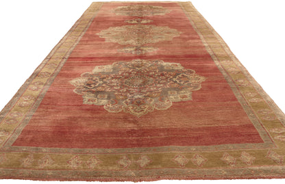 5 x 12 - Rust Vintage Turkish Oushak Rug - 51448