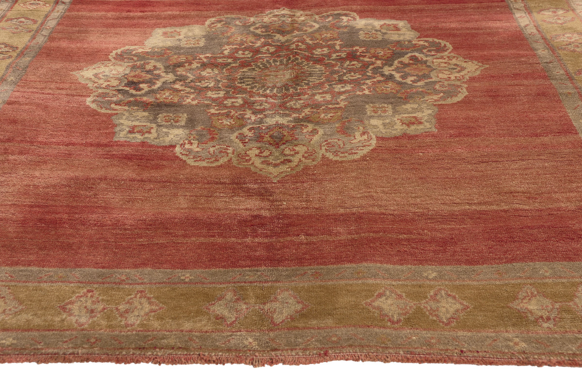 5 x 12 - Rust Vintage Turkish Oushak Rug - 51448