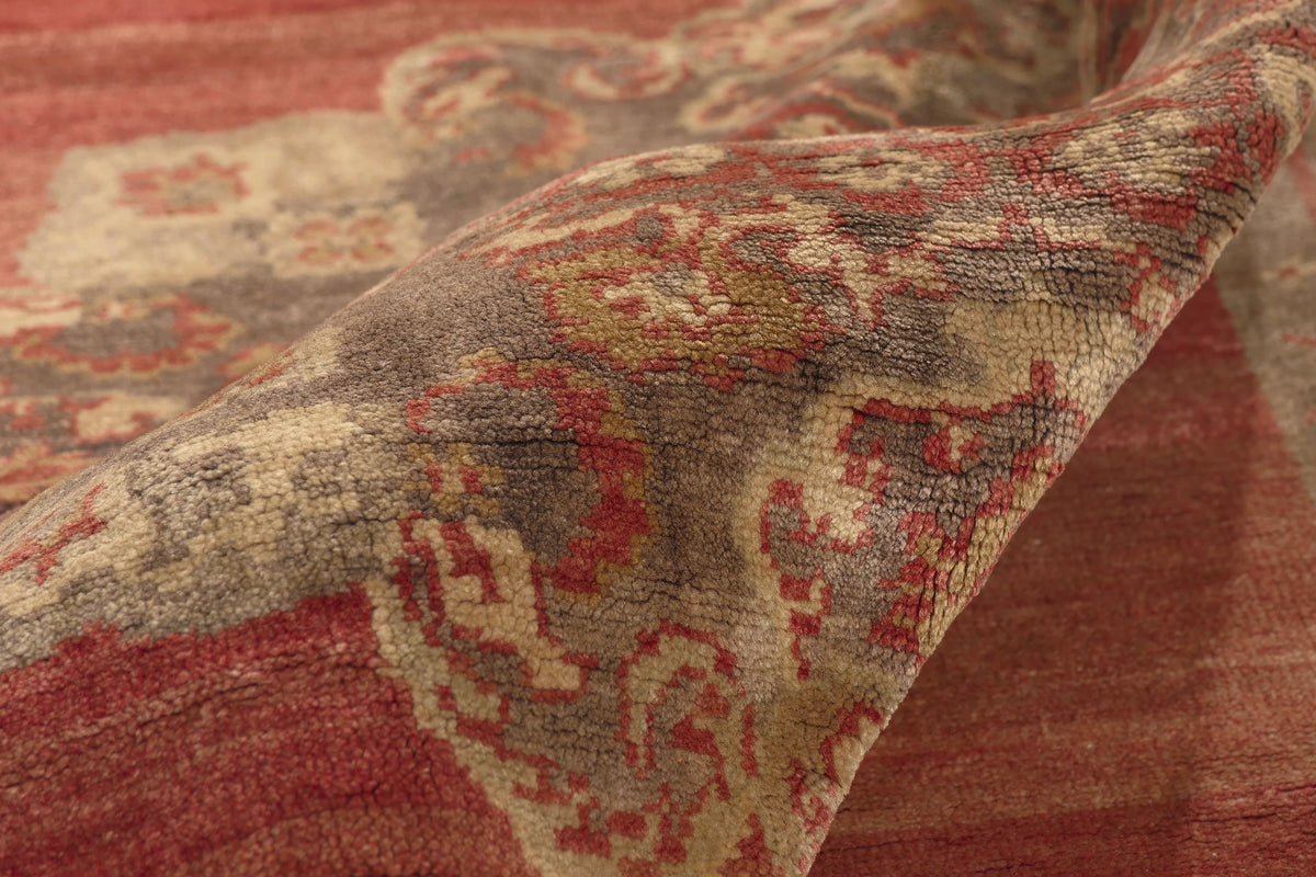 5 x 12 - Rust Vintage Turkish Oushak Rug - 51448