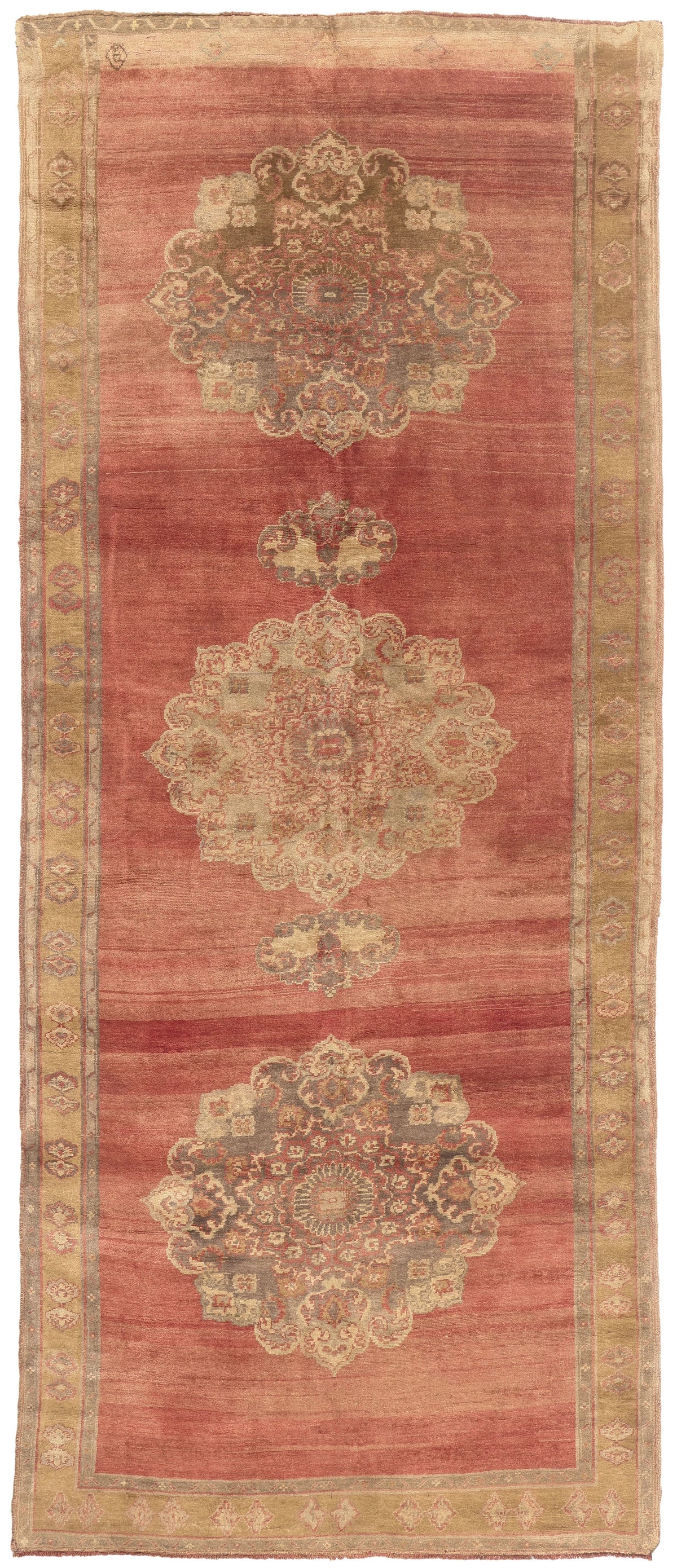 5 x 12 - Rust Vintage Turkish Oushak Rug - 51448