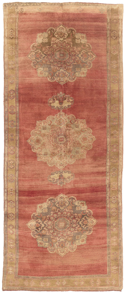 5 x 12 - Rust Vintage Turkish Oushak Rug - 51448