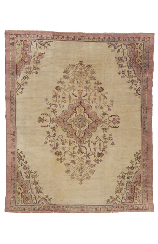8 x 10 - Beige Antique Turkish Oushak Rug - 51452