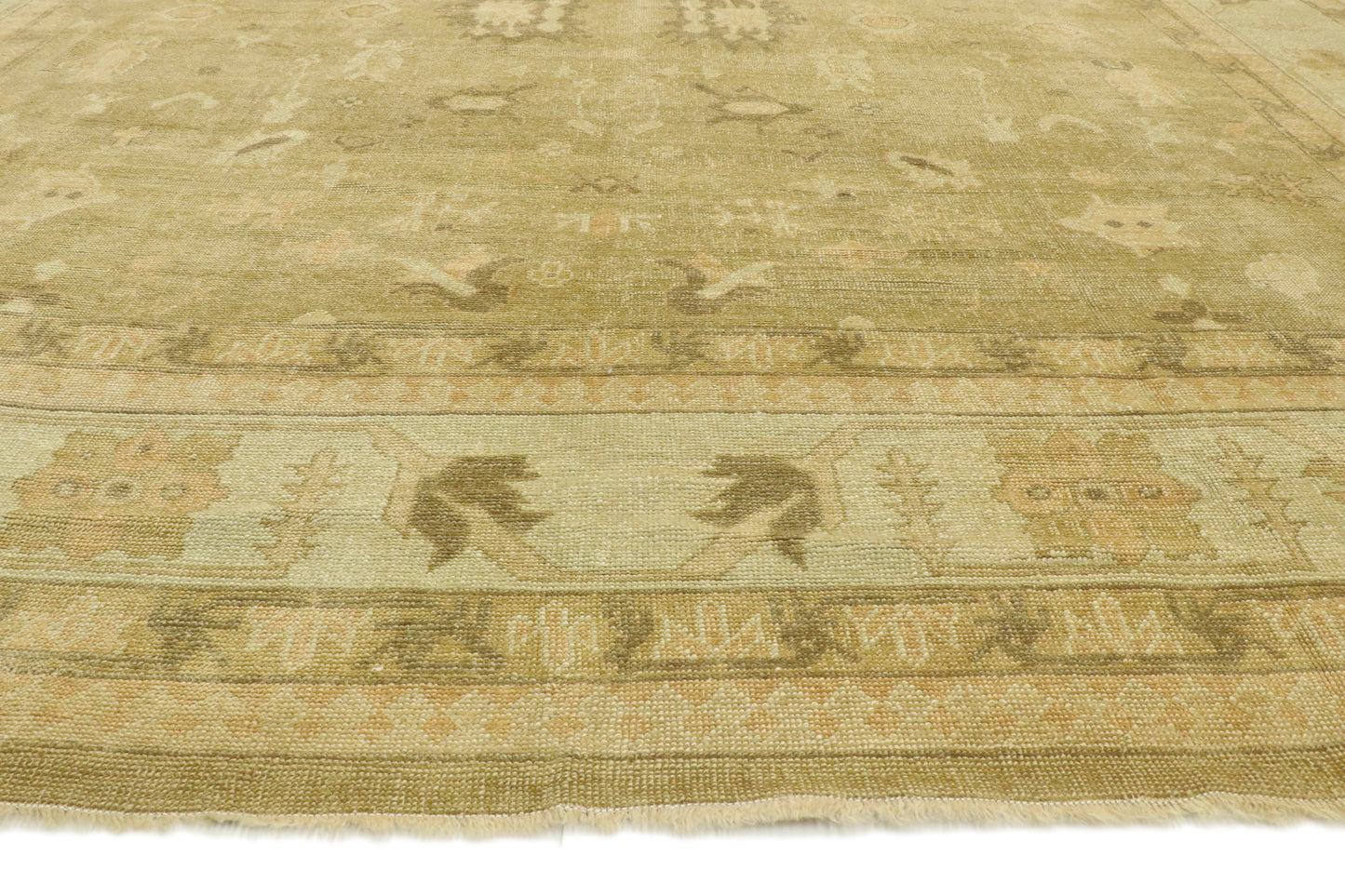 13 x 18 - Brown Turkish Oushak Rug - 51595