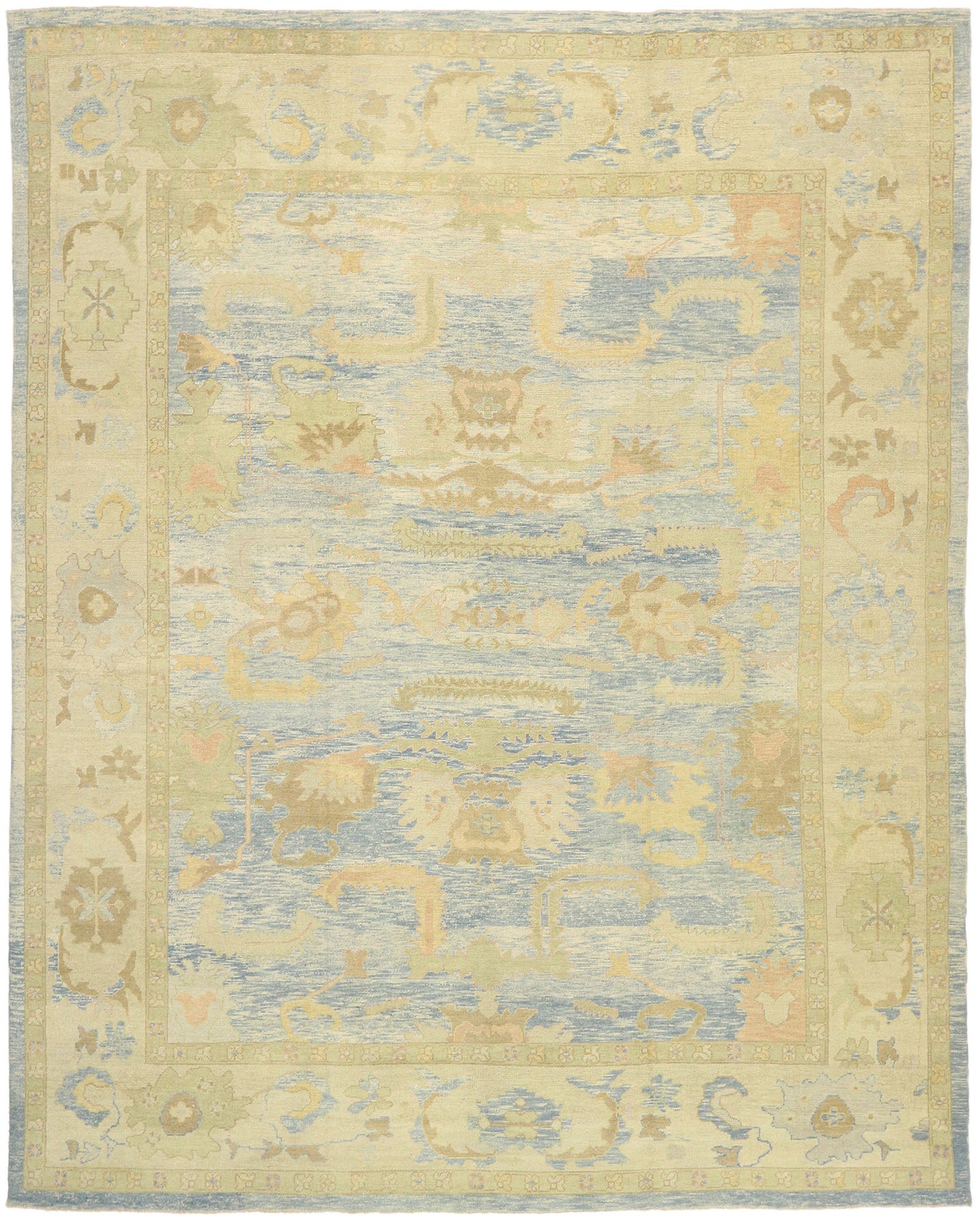 12 x 16 - Blue Turkish Oushak Rug - 51600