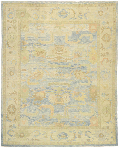 12 x 16 - Blue Turkish Oushak Rug - 51600