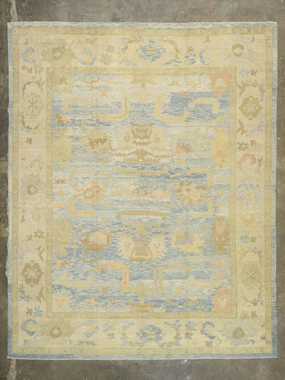 12 x 16 - Blue Turkish Oushak Rug - 51600