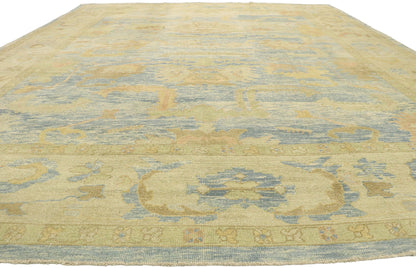 12 x 16 - Blue Turkish Oushak Rug - 51600