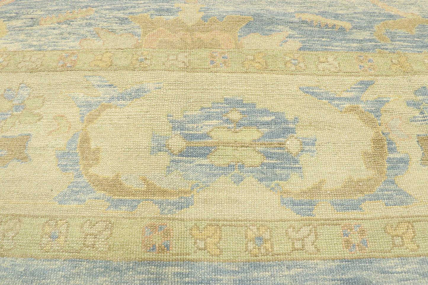 12 x 16 - Blue Turkish Oushak Rug - 51600