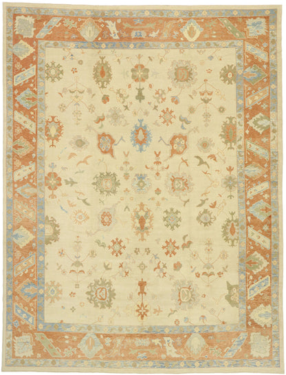 12 x 16 - Beige Turkish Oushak Rug - 51603