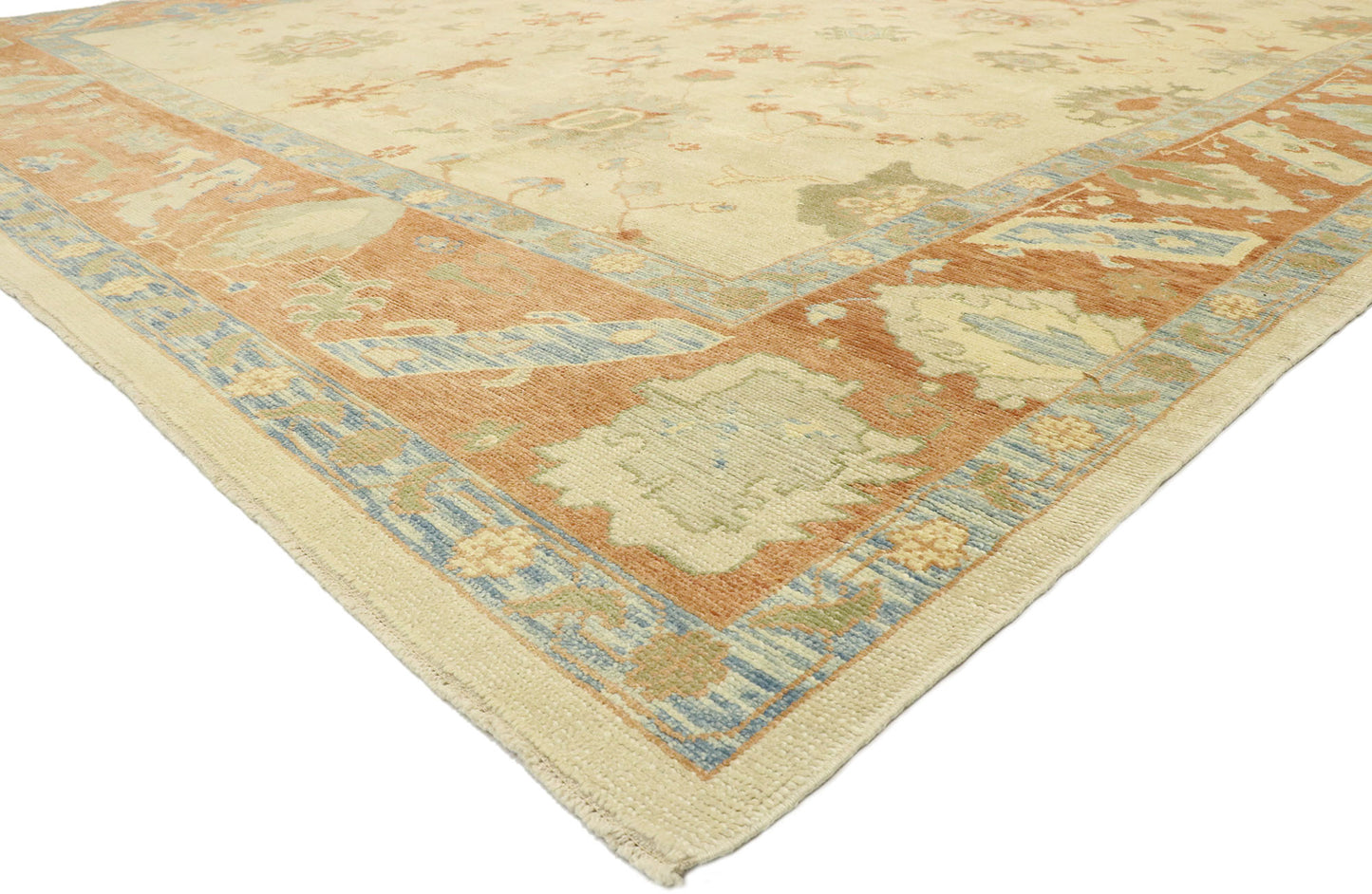12 x 16 - Beige Turkish Oushak Rug - 51603