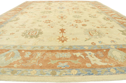 12 x 16 - Beige Turkish Oushak Rug - 51603