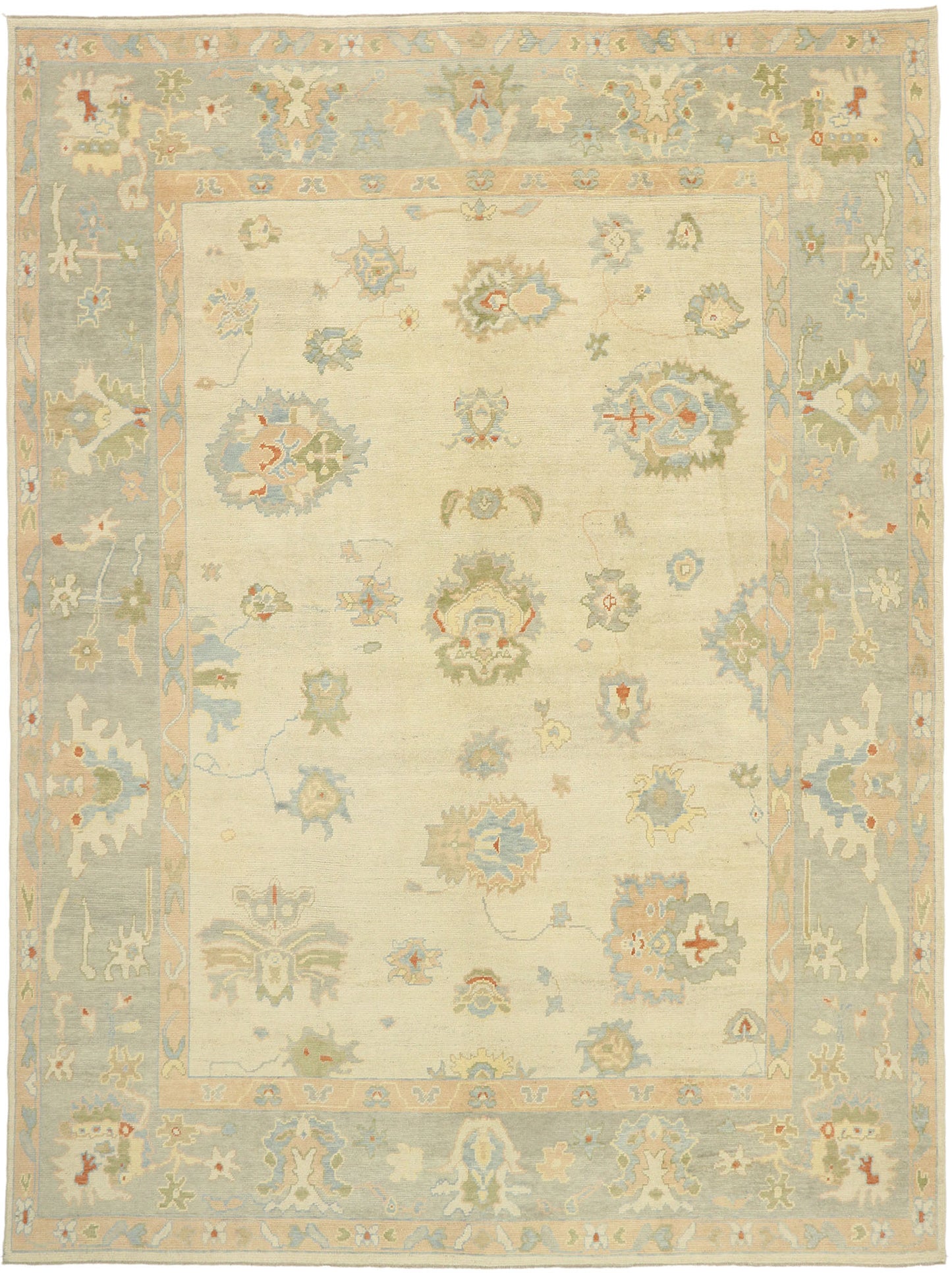 12 x 16 - Beige Turkish Oushak Rug - 51605