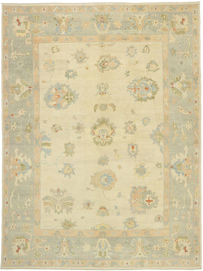 12 x 16 - Beige Turkish Oushak Rug - 51605