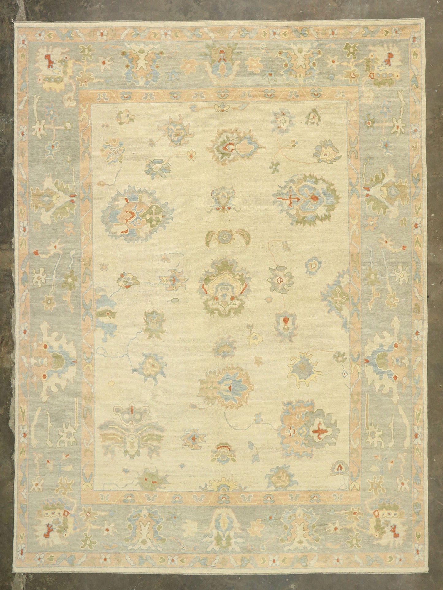 12 x 16 - Beige Turkish Oushak Rug - 51605