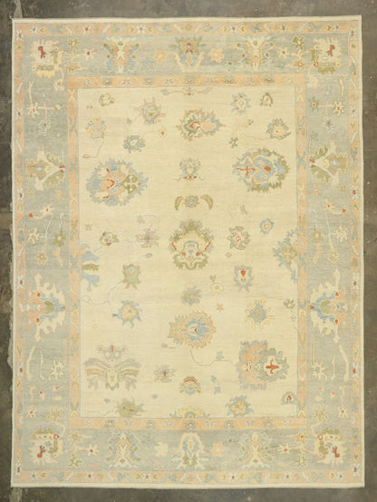 12 x 16 - Beige Turkish Oushak Rug - 51605