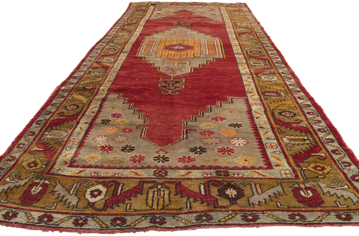 5 x 12 - Red Vintage Turkish Oushak Rug - 51716