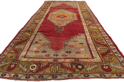 5 x 12 - Red Vintage Turkish Oushak Rug - 51716