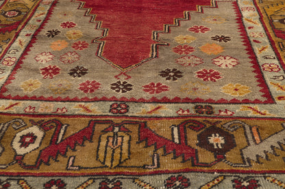 5 x 12 - Red Vintage Turkish Oushak Rug - 51716
