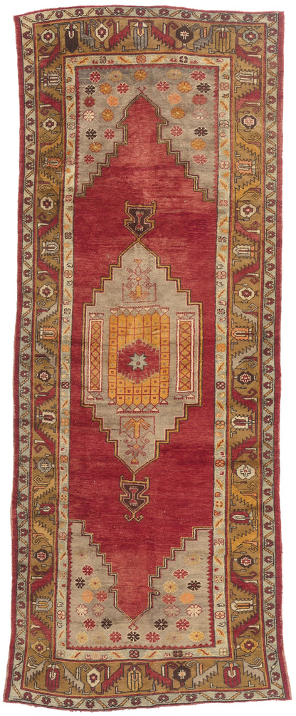 5 x 12 - Red Vintage Turkish Oushak Rug - 51716