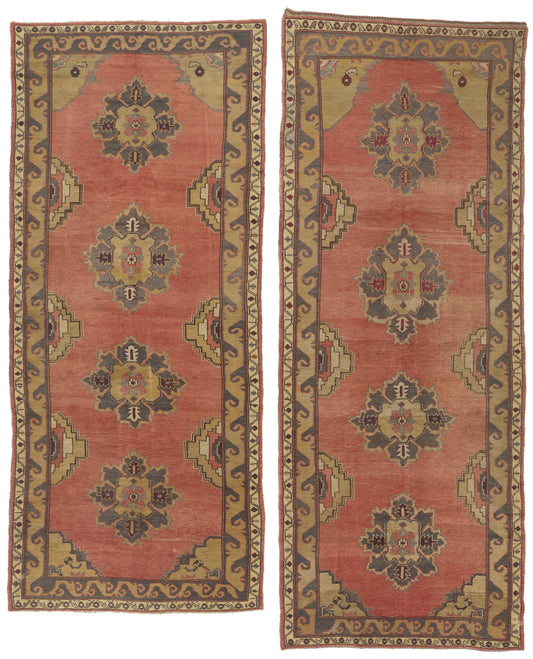 5 x 12 - Rust Vintage Turkish Oushak Rug - 51795