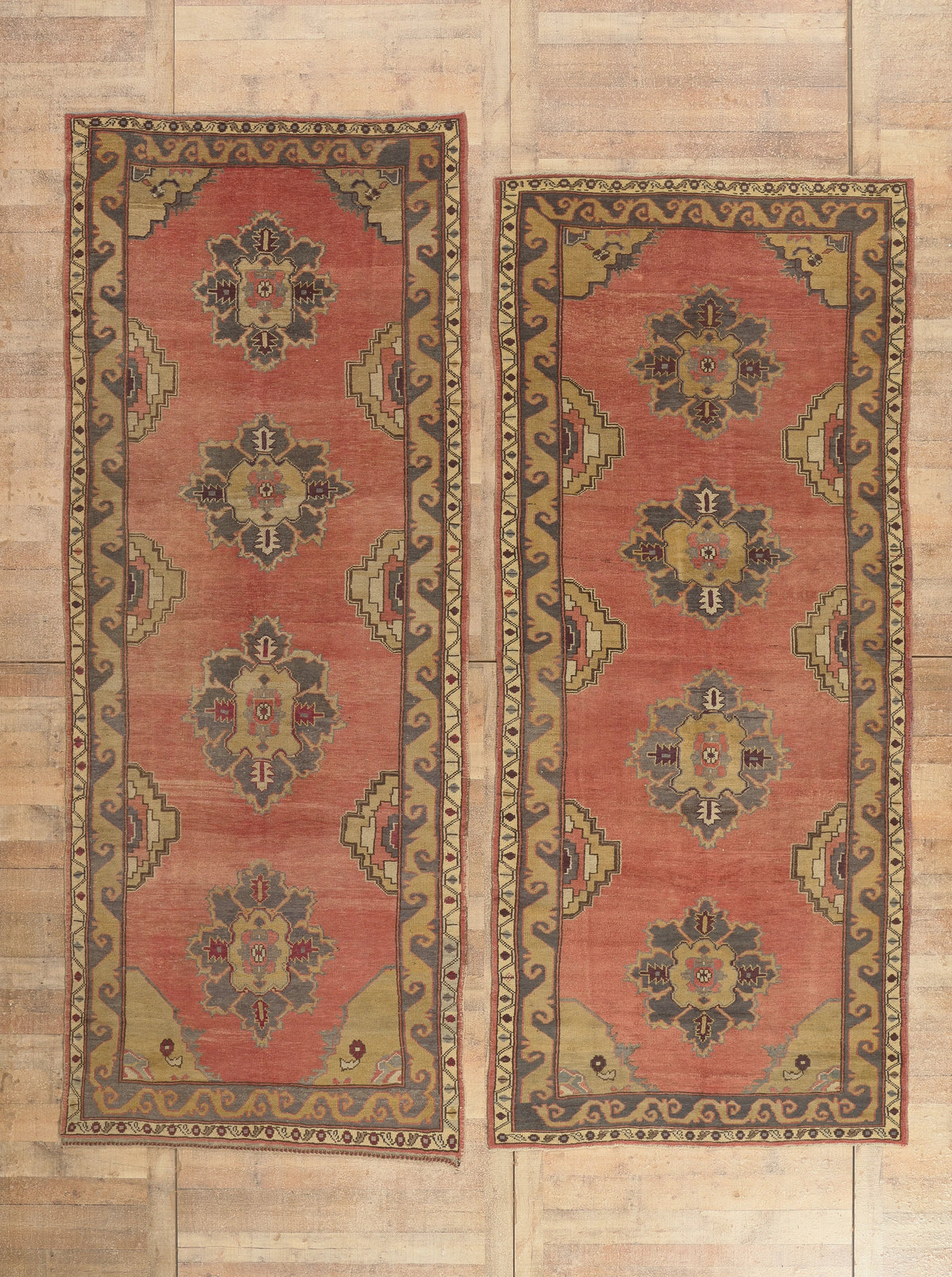 5 x 12 - Rust Vintage Turkish Oushak Rug - 51794