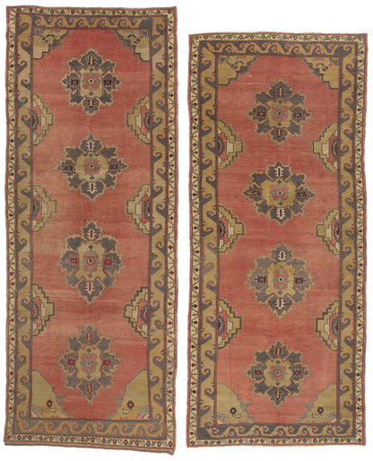 5 x 12 - Rust Vintage Turkish Oushak Rug - 51794