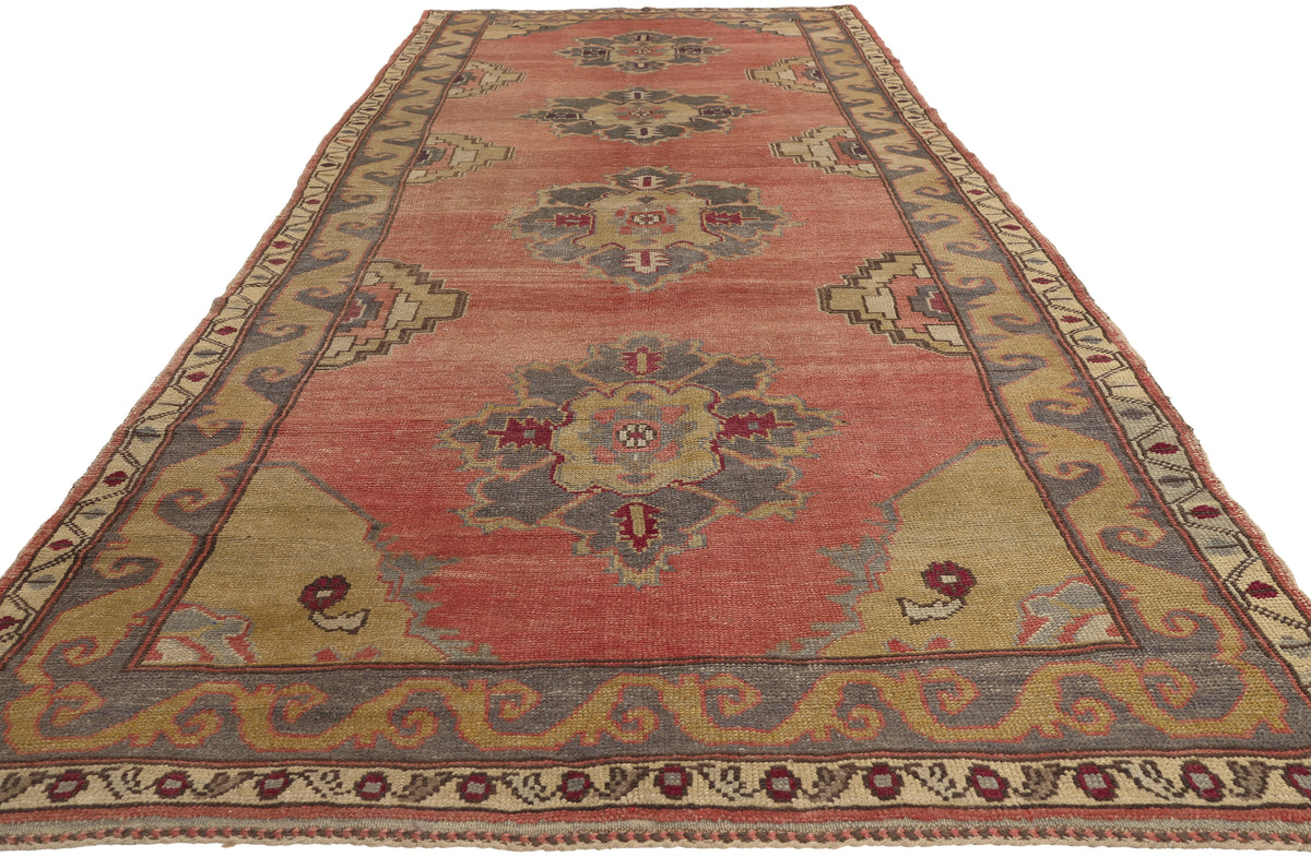 5 x 12 - Rust Vintage Turkish Oushak Rug - 51794
