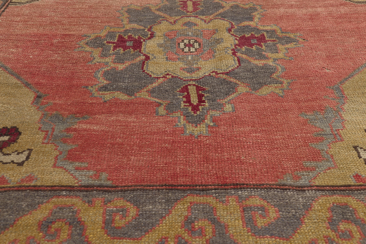 5 x 12 - Rust Vintage Turkish Oushak Rug - 51794
