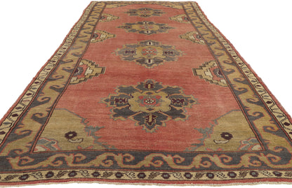 5 x 12 - Rust Vintage Turkish Oushak Rug - 51795