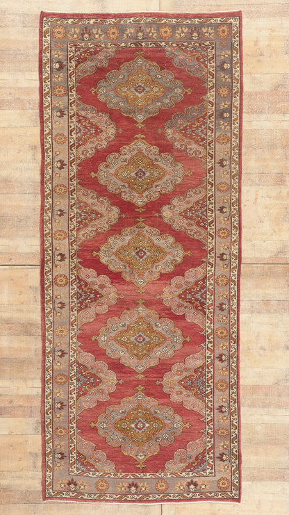 5 x 12 - Red Vintage Turkish Oushak Rug - 51797