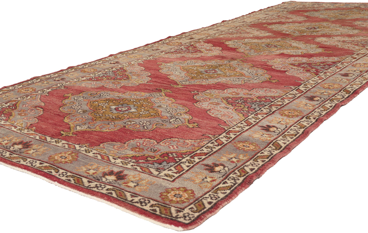 5 x 12 - Red Vintage Turkish Oushak Rug - 51797