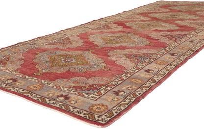 5 x 12 - Red Vintage Turkish Oushak Rug - 51797
