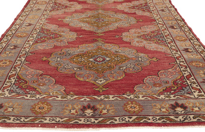 5 x 12 - Red Vintage Turkish Oushak Rug - 51797