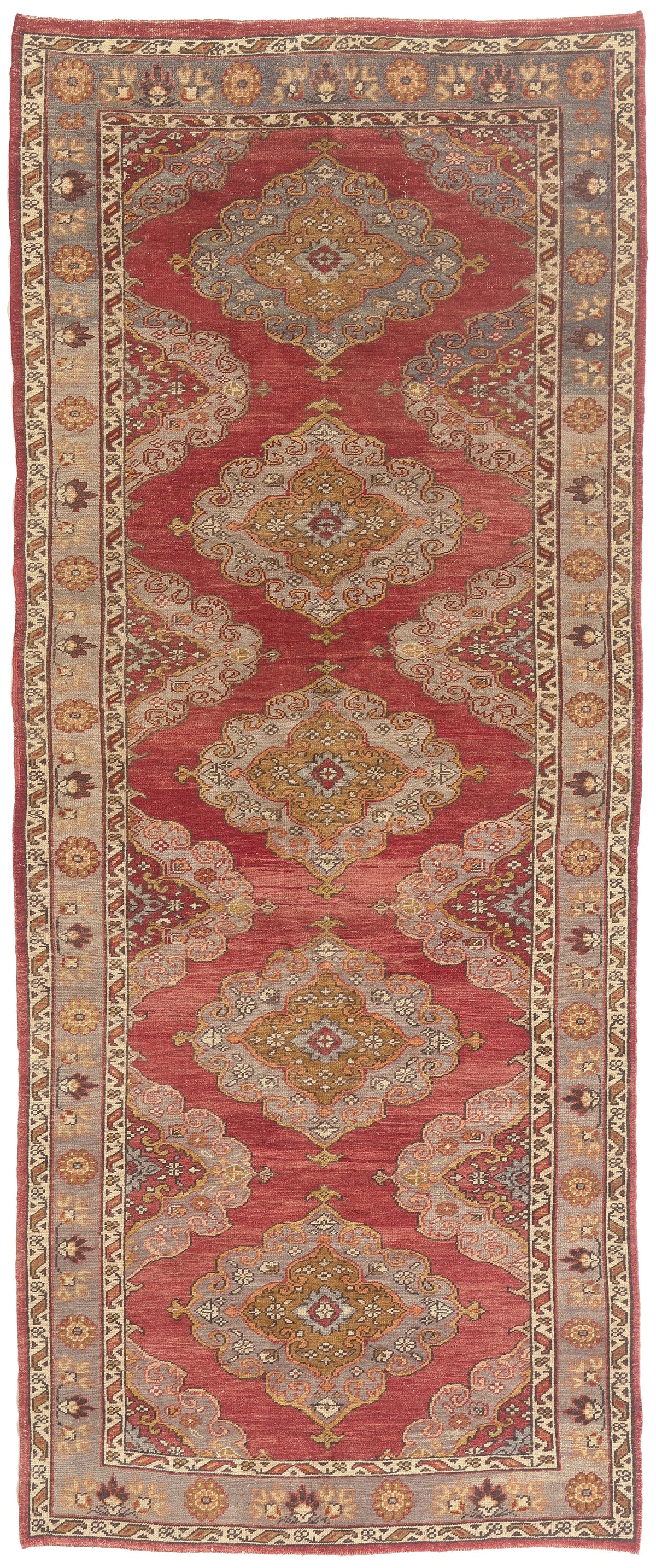 5 x 12 - Red Vintage Turkish Oushak Rug - 51797