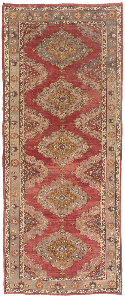 5 x 12 - Red Vintage Turkish Oushak Rug - 51797