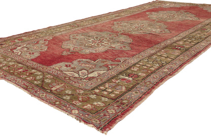 5 x 11 - Red Vintage Turkish Oushak Rug - 51800
